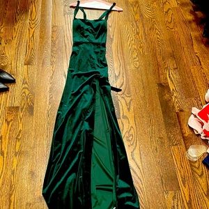 Emerald Velvet Gown